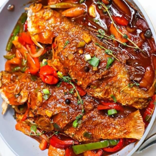 Brown Stew Snapper.